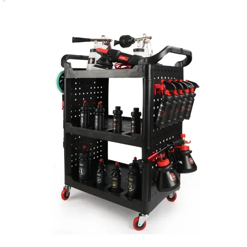 220v Electric Car Beauty Tool Car Polishing And Washing Three-layer Storage Trolley Detailing Car Beauty Studio