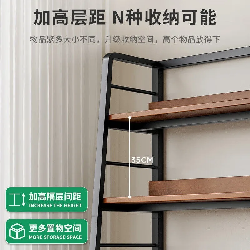 Floor Against Wall Ladder Bookshelf Multi Layer Storage Rack Simple Home Living Room Display Organizer