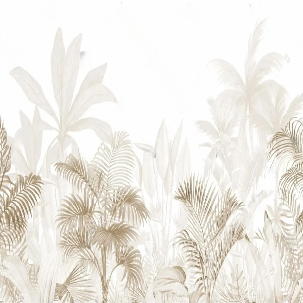 Customized mural wallpaper rustic atmosphere Southeast Asian plant leave living room bedroom background decoration wallpaper ﻿