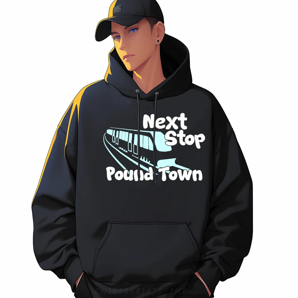 

Visit Pound Town Funny Adult Hoodies Loose Long Sleeve Party Round Collar Mens Hoodies Luxury Design Sweatshirt