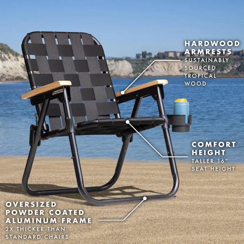 WOVN Premium Beach & Camping Chairs - Folding Backpack Chairs for Adults - 9 Styles Available