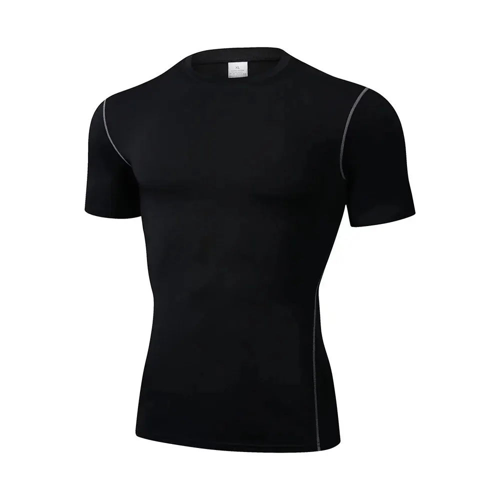 Quick Dry Fit Shirts for Men Gym Athletic Running Workout Bodybuilding Tshirts Short Sleeve Fitness Tee Sweat Shirts