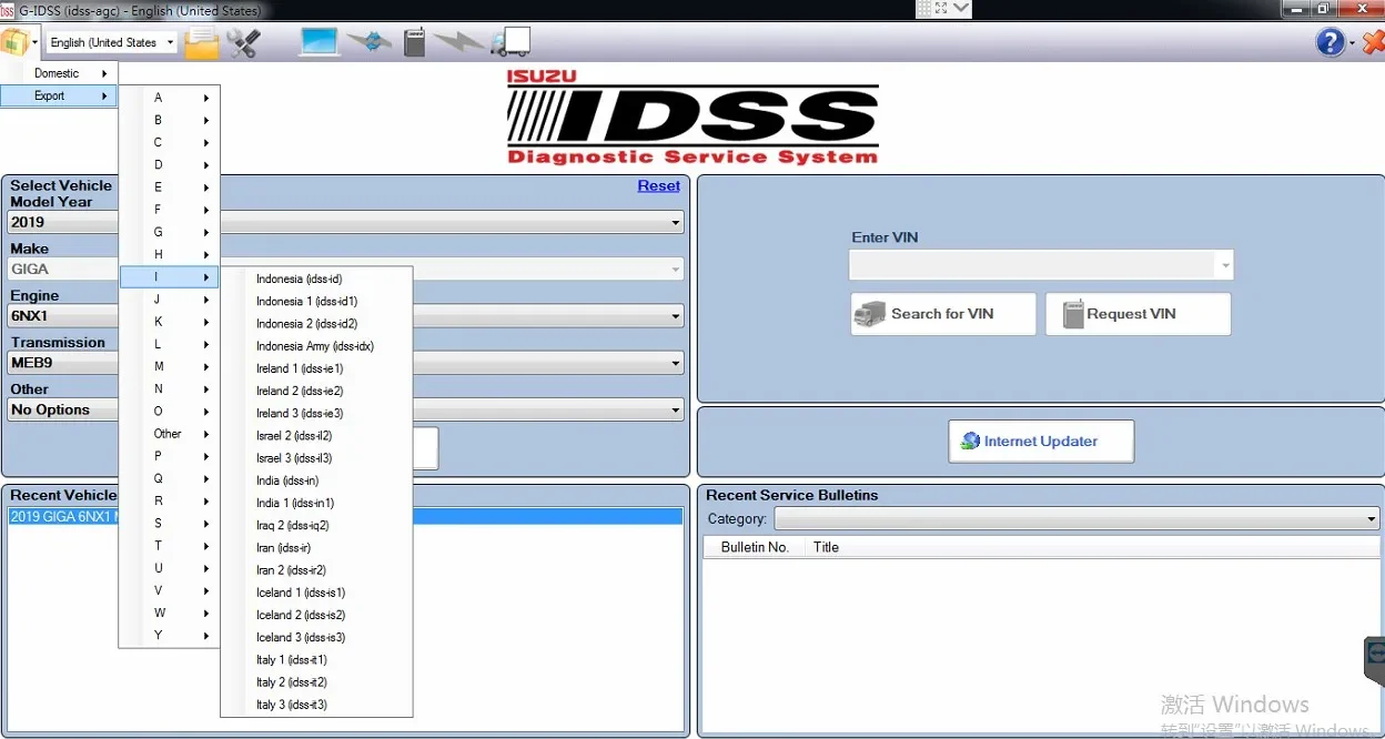 2024.12 HKNA ISUZU G-IDSS E-IDSS Isuzu truck excavator diagnostic instrument tool Parts list EPC