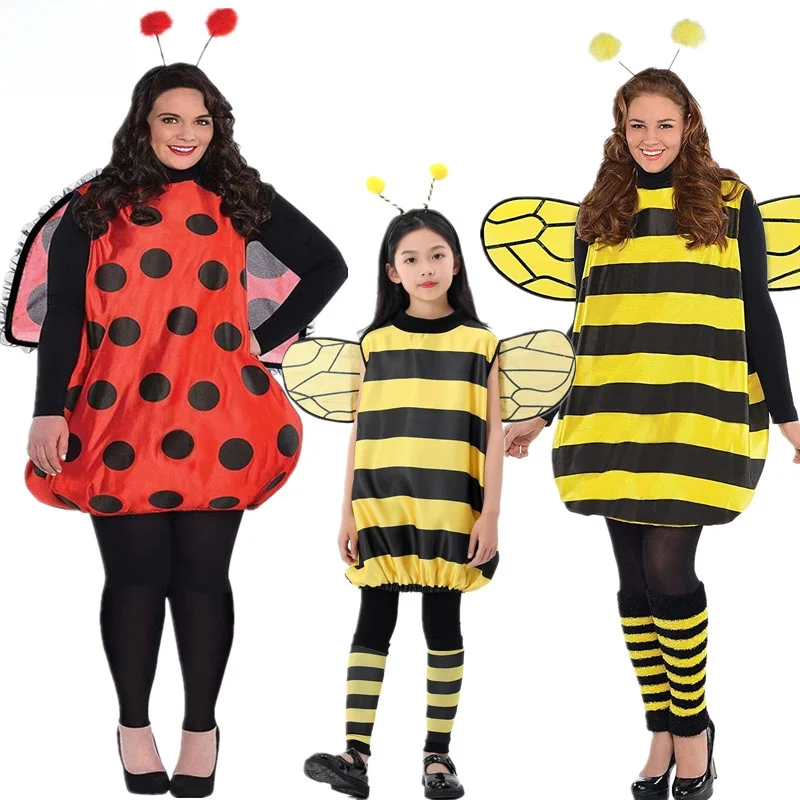 

Halloween Bee Parent-Child Costume Adult Children's Cosplay Stage Performance Party Outfit Polyester Traditional Chin...