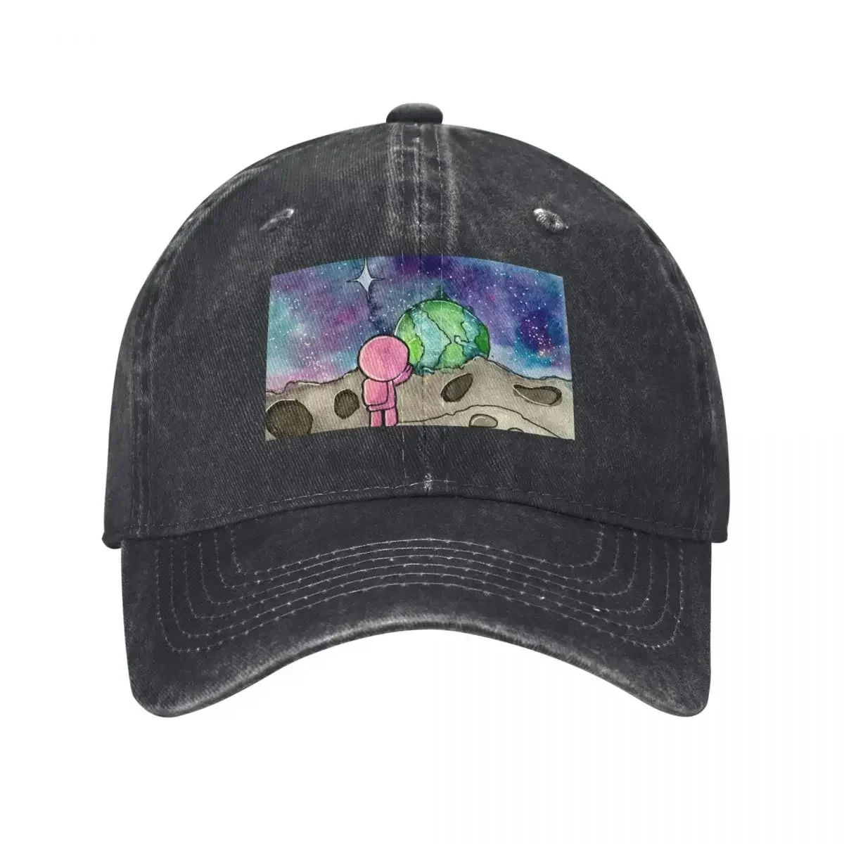 Looking Towards Earth Kawaii Space Scene Baseball Cap Hat Man Luxury Women's Hats For The Sun Men's