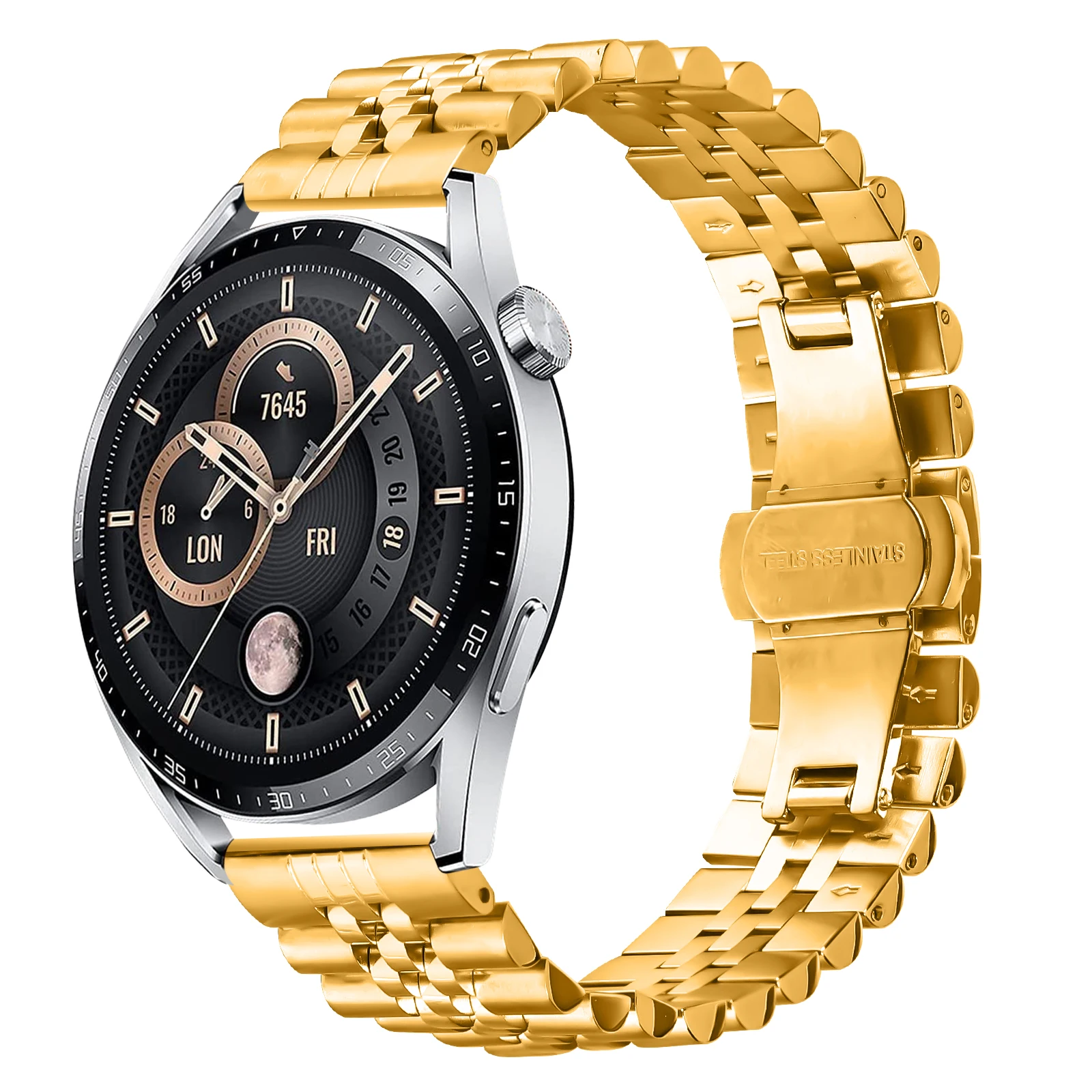 Металлический ремешок 22 мм для Huawei Watch GT5 GT 5Pro GT4 GT3 GT2 2E 46 мм Браслет из нержавеющей стали для Redmi Watch 5/3 Active/Lite Band