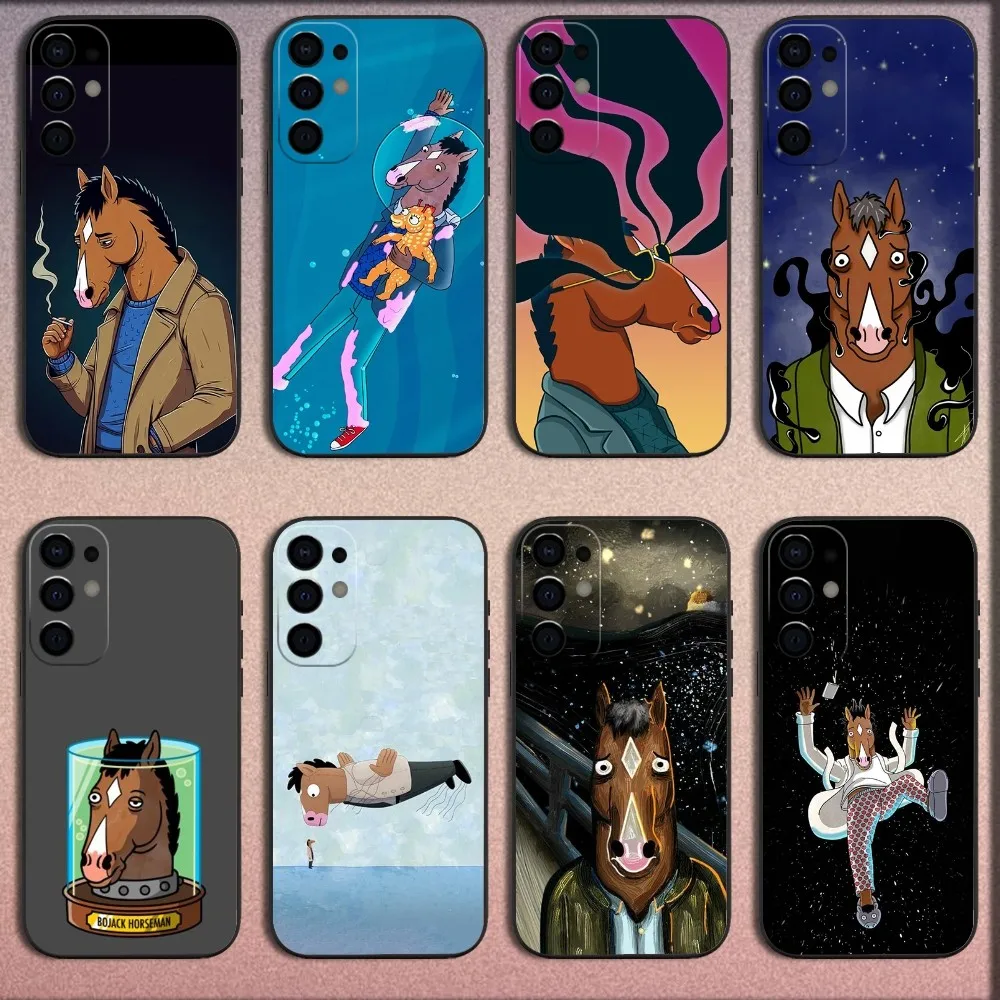 Cool B-Bojack H-Horseman Phone Case For Samsung S25,S24,S21,S22,S23,S30,Ultra,S20,Plus,Fe,Lite,Note,10,9,5G Black Soft Cover