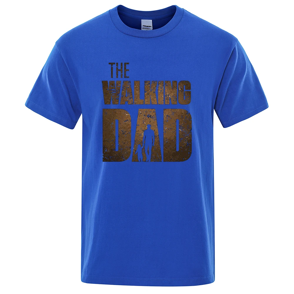 The Walking Dad Funny Street Printed T-Shirts Men Fashion Summer Tshirt Loose Oversized Cotton Short Sleeves Casual Hip Hop Tees