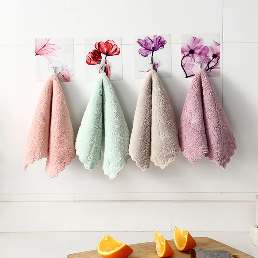 

20pcs Kitchen Dishcloths Double-Sided Strong Cleaning Towels Washing Scouring Cloths Fiber Material Durable Reusable