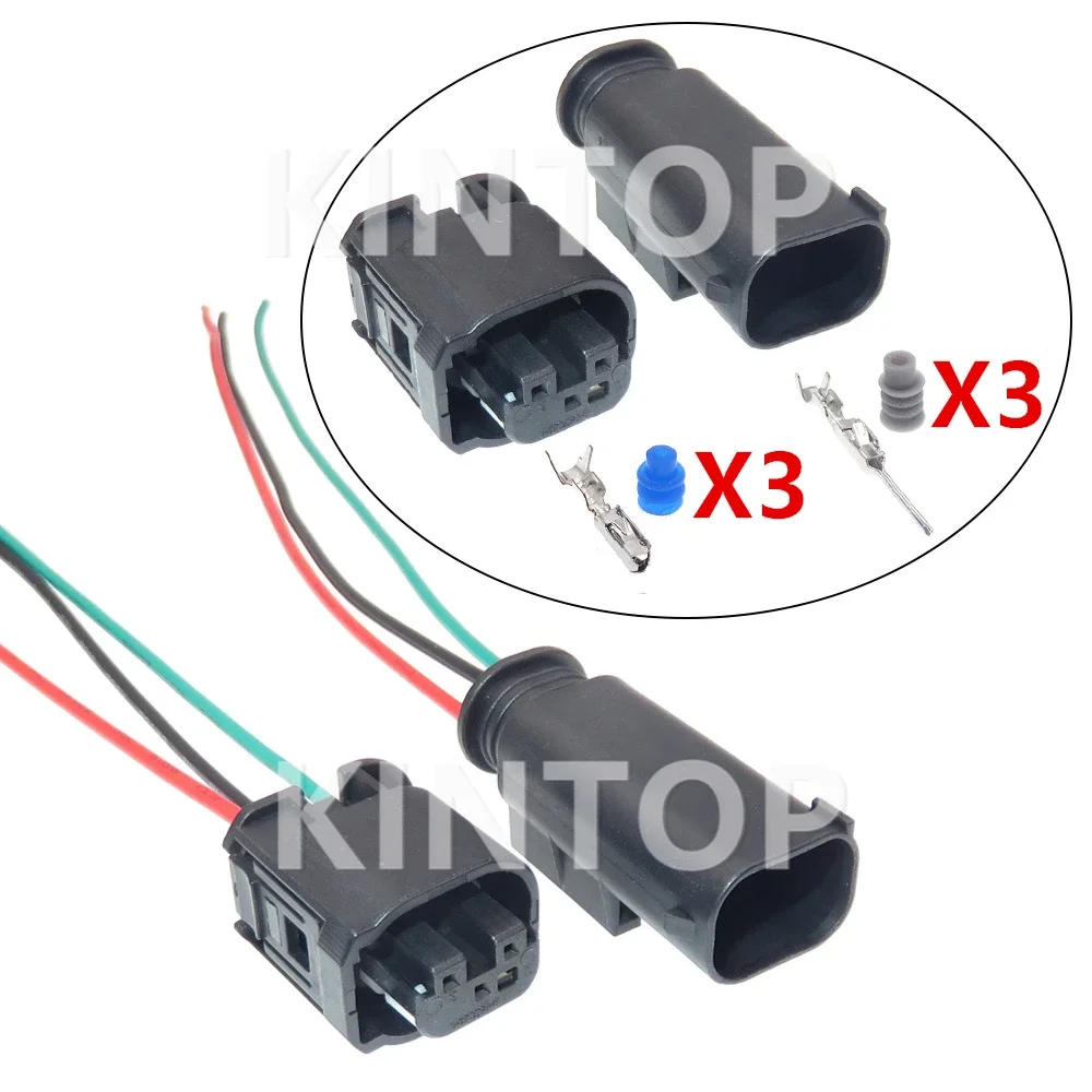1 Set 3 Pins 1-1452049-1 Car AC Assembly Gas/Throttle Pedal Waterproof Electric Wire Socket for BMW Audi