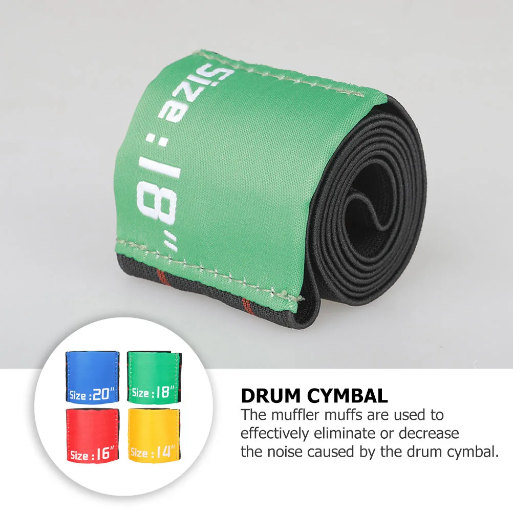 

4 Pcs/set Mute Belt Drumming Practice Pad Pedal Cymbal Tape Percussion Instrument Accessories