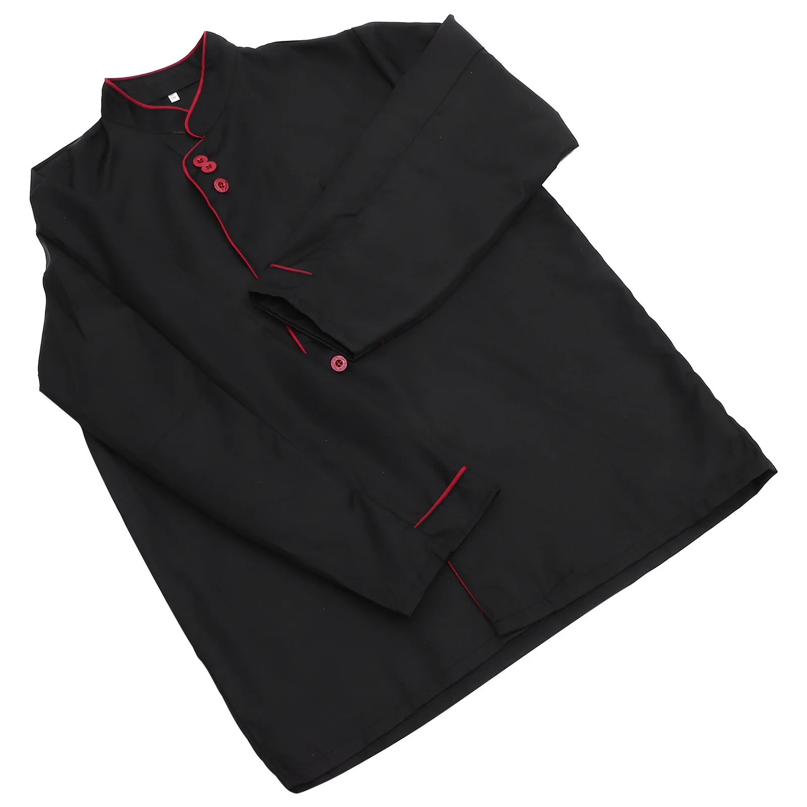 Long Sleeve Chef Jacket Unisex Basic Stand Collar Size Xxl Proof Breathable Catering Uniform for Bakery Hotel