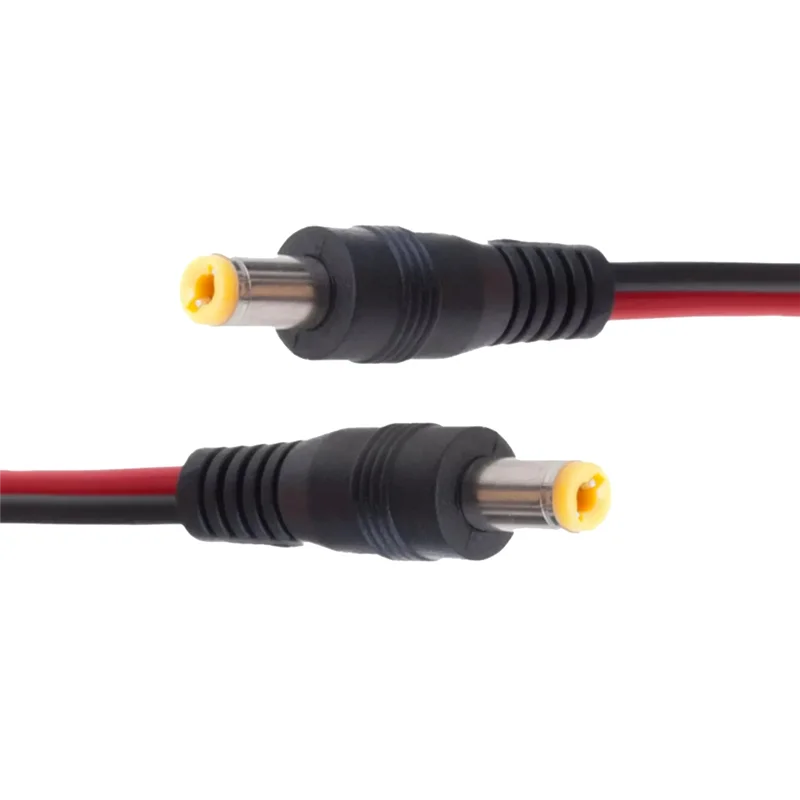 A45U 100PCS DC Power Pigtail Cable Plug 100PCS Male Connector 18AWG 2.1Mm X 5.5Mm 12V 5A Surveillance Camera Power Cable Plug