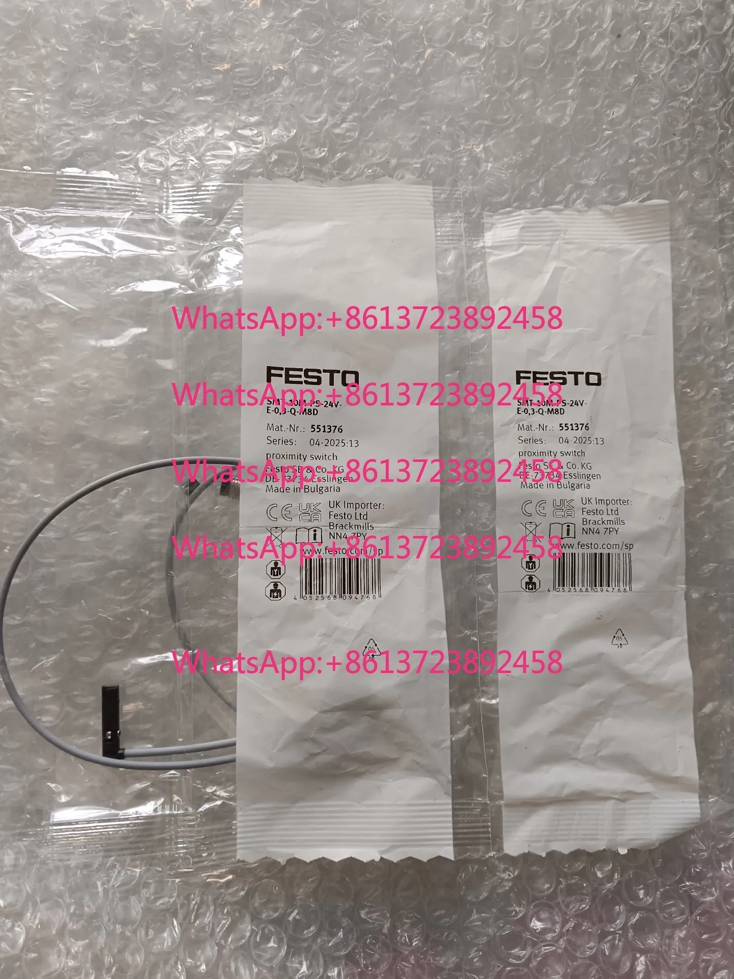 New FESTO proximity switch SMT-10M-PS-24V-E-0.3-Q-M8D 551376