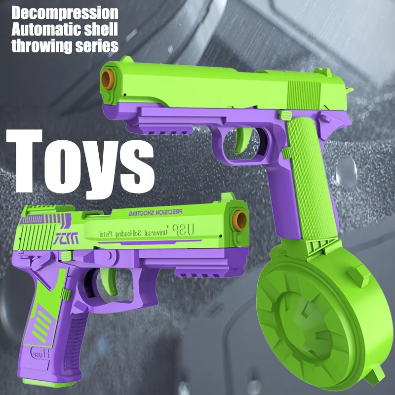 M1911 Ball Blaster Radish Burst Can Launch Glock Desert Eagle Soft Bullet Gun Children's Boy Simulation Decompression Toy Gun