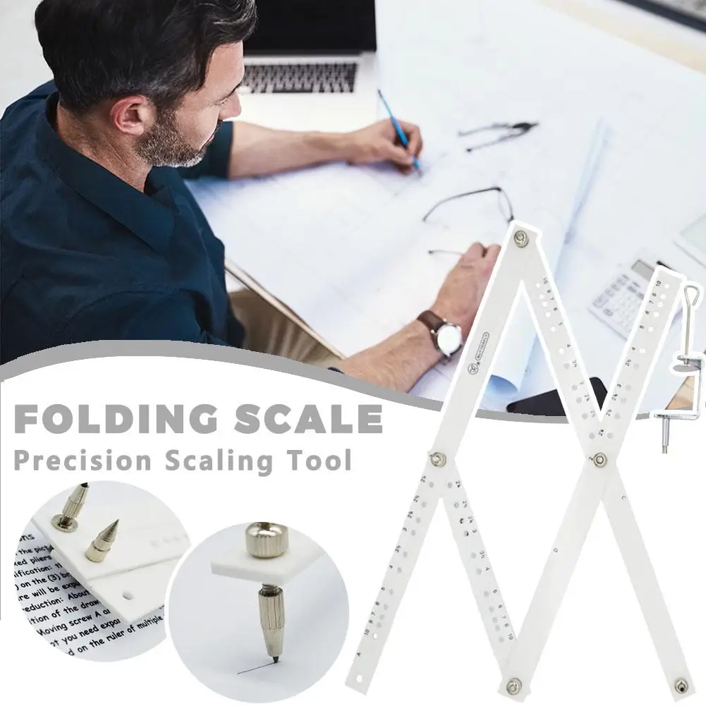 

Масштабируемая линейка-трансформер, складная линейка, лупа, уменьшающая линейка для переноса рисунков, инструмент для создания узоров