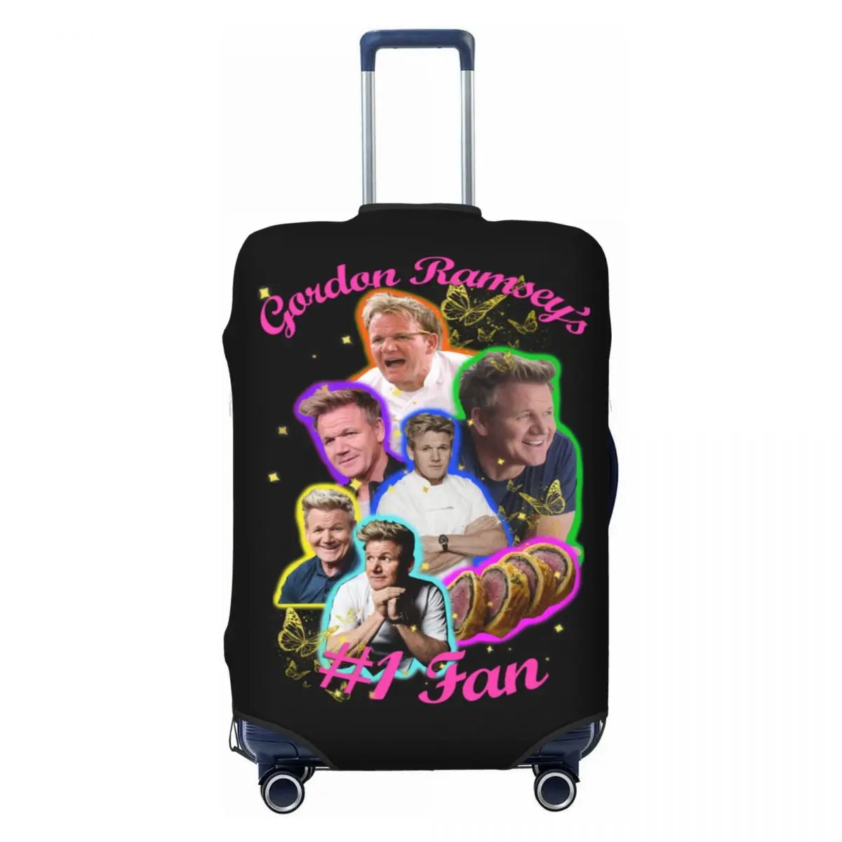 

Custom British Celebrity Chef Gordon Ramsey Luggage Cover Funny Suitcase Protector Covers Suit For 18-32 inch