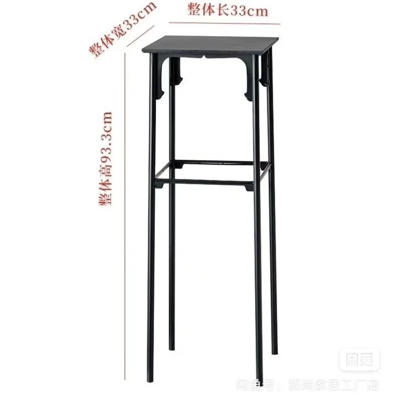 

Retro Song Dynasty Ironwork Side Table with Floor-mounted Flower Stand, New Chinese Style Side Table, Space-saving Storage Rack