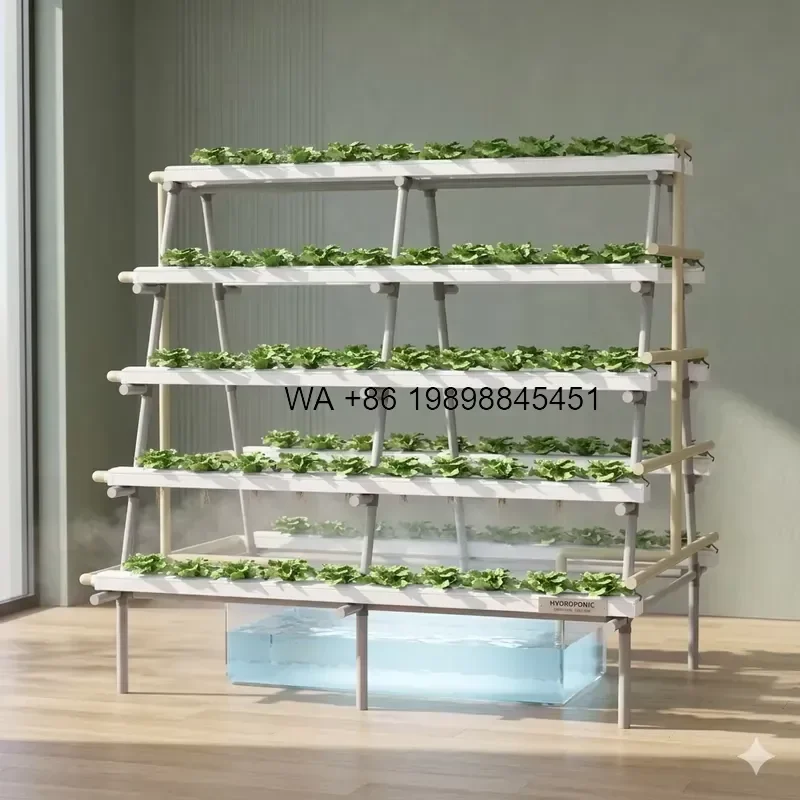 Wmwmnu for High Yield A Frame NFT Hydroponic System 1.6m Vertical Growing Kit with Pump UV Proof PVC Pipes 1 Year Warranty