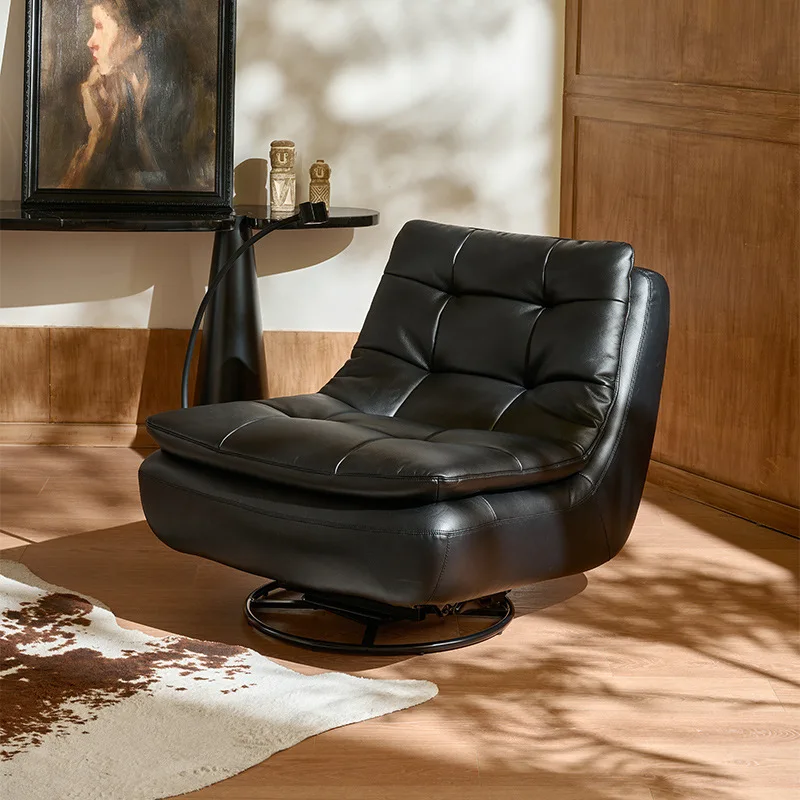 Designer single sofa chair light luxury living room balcony leisure lazy sofa can be rotated single chair lazy sofa
