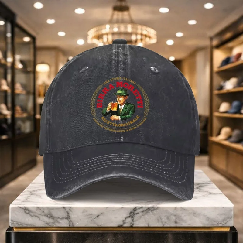 Birra Moretti Baseball Cap Adjustable Casual Hat for Outdoor Sports and Daily Wear