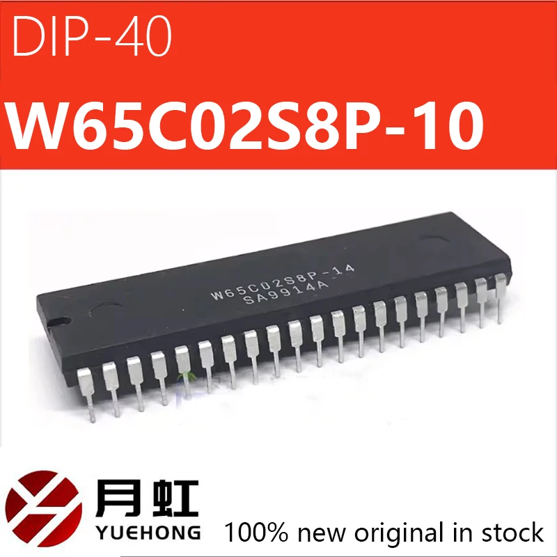 

1/5/10pcs W65C02S8P-10 W65C02S8P-14 direct insertion DIP-40 microcontroller chip, brand new in stock