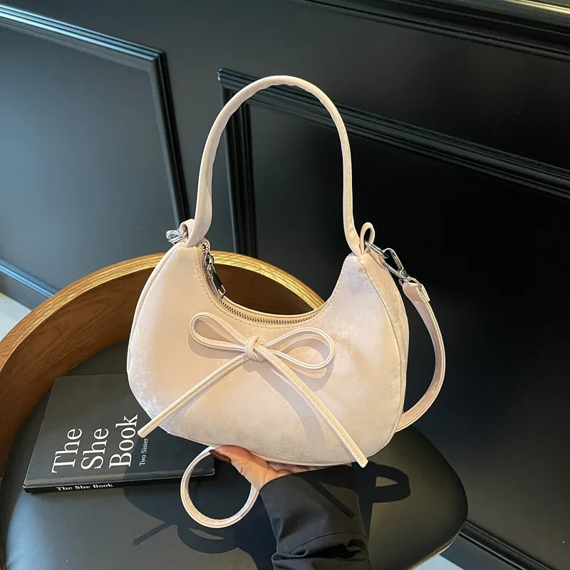 

2025 New Bow Crossbody Bag for Women, Elegant Top Handle Shoulder Purse, Minimalist Chic Handbag, Sophisticated & Versatile​