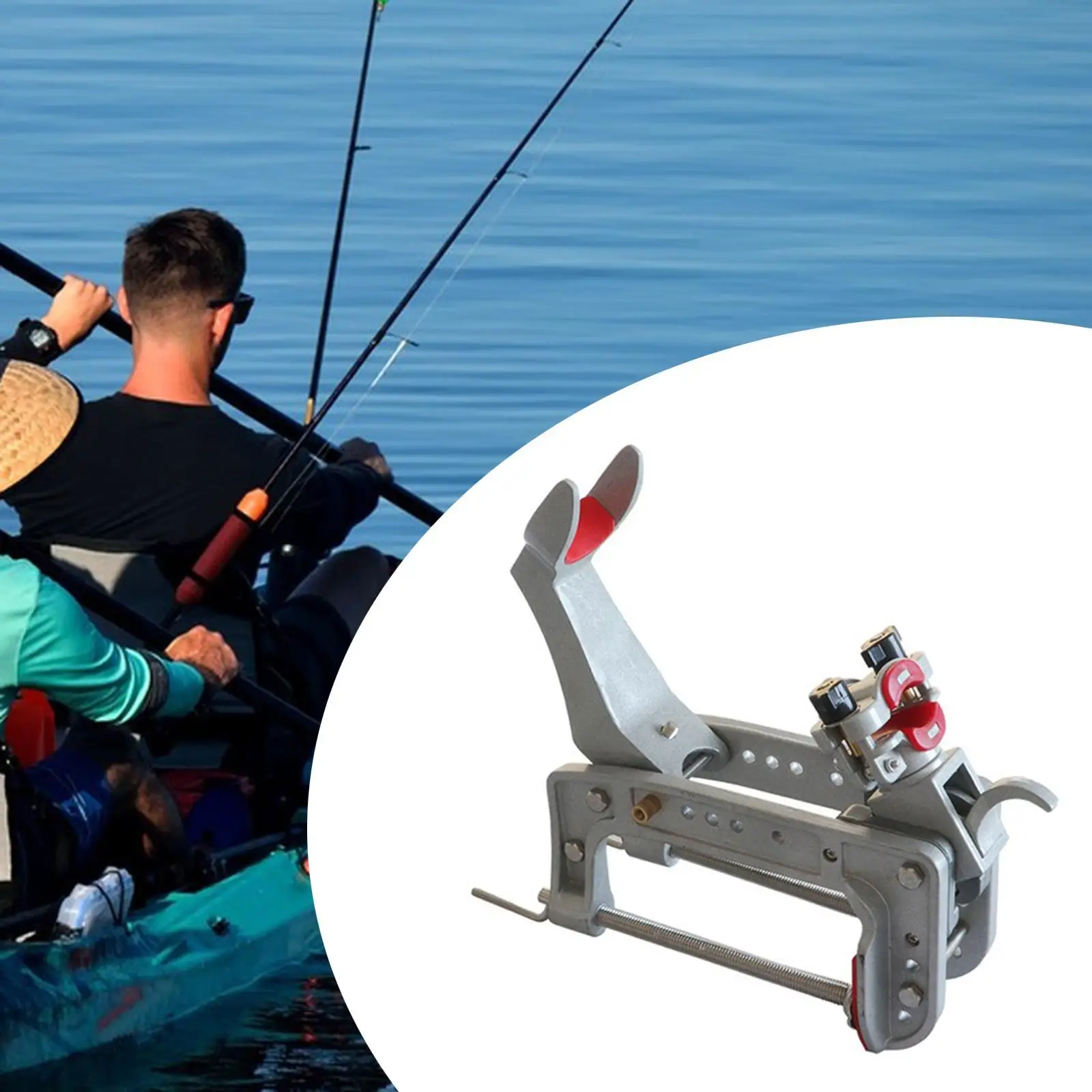 

Fishing Boat Rod Bracket Trolling Holder Large Clamp Opening Pole Stand Rack for Kayak Canoe Dock Fishing Gift Boat Fishing