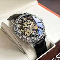 New High Value Lightweight Luxury Hollow Automatic Mechanical Watch Men's Watch, Fashionable Business Casual British Fashion Men's Watch, This Is the First Brands of Gifts, the Best Gift Will Not Require Batteries