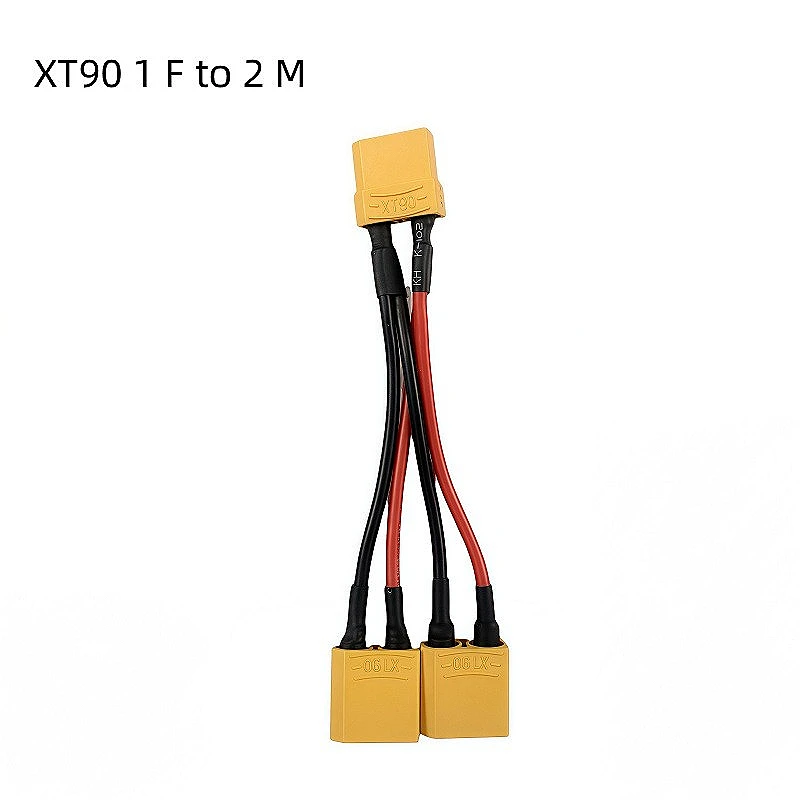 XT90 1.2 병렬 케이블 1회전 2 여성형 XT90 모델 항공기 드론 전원 공급 충전 플러그