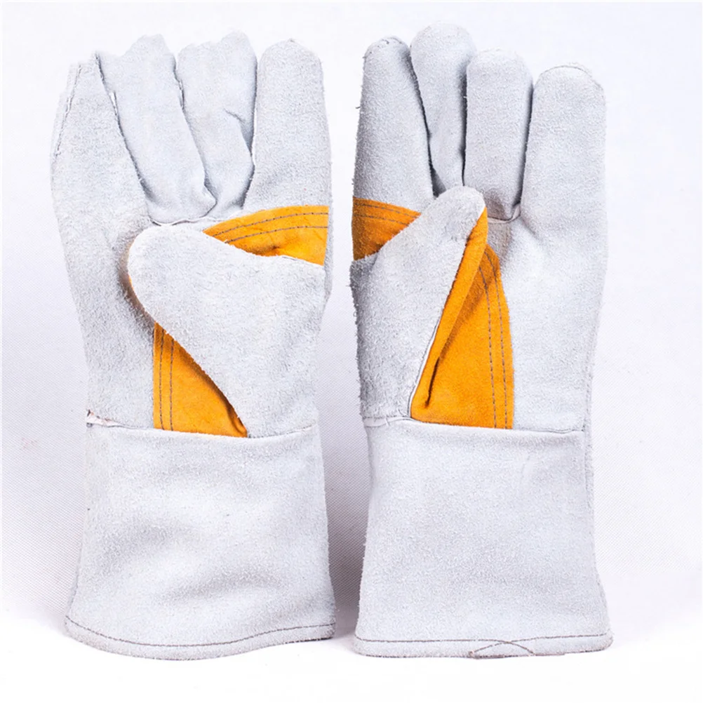 

1pcs 1 Pair Wear-Resistant Welding Heavy Duty Protective Work Gloves For Diy Auto Repair Home Garden Yard Cleaning Safety Gear
