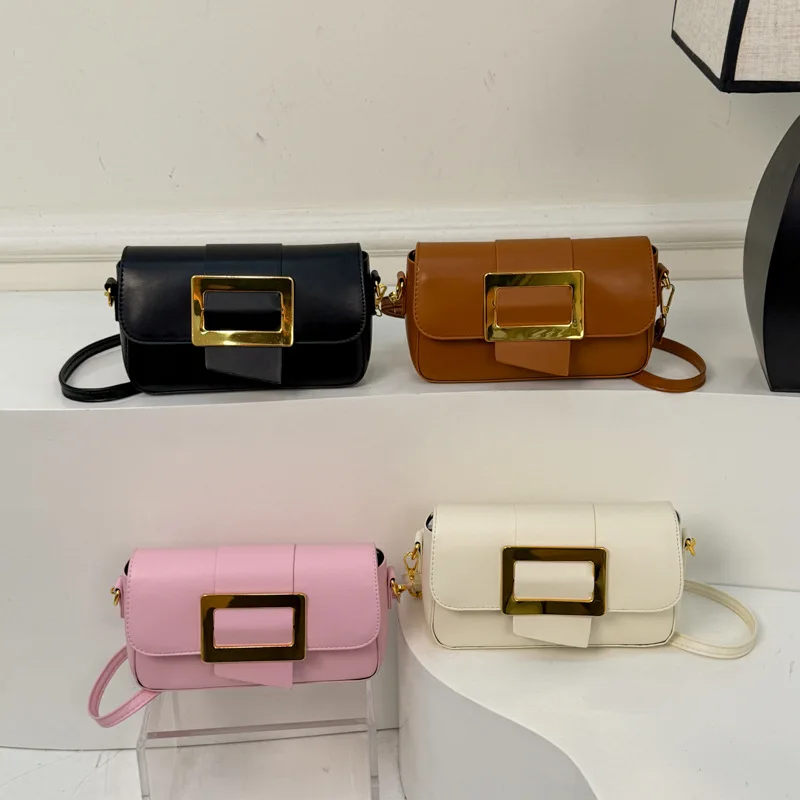 2026 New Women's Crossbody Bag Fashion High Quality Women's Shoulder Bag Solid Color Commuter Versatile Girl Phone Storage Bag