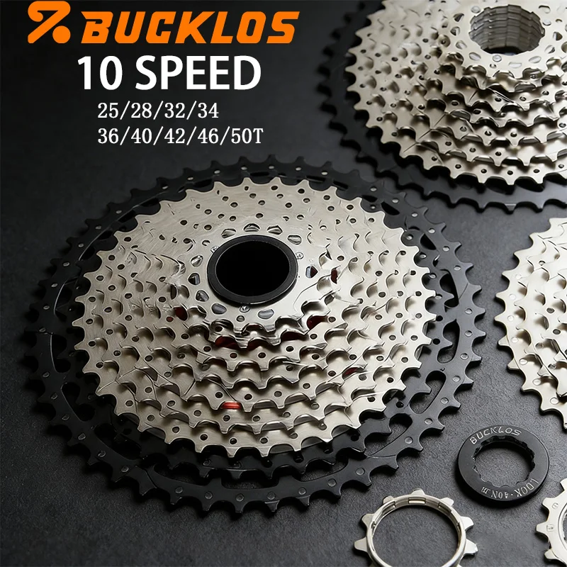 

BUCKLOS Bicycle Cassette 10 Speed Bicycle Freewheels 25-52T Road MTB Freewheel For Shimano HG High Strength Cycling Cassettes