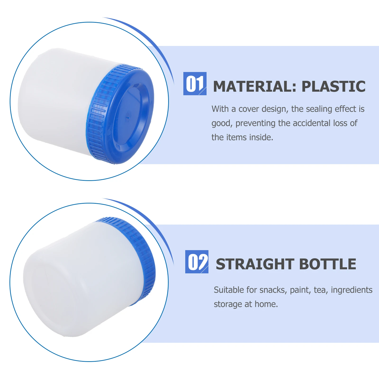 

3pcs Plastic Bottle Thickened Sealing Container For Paint Tea Snacks Storage Reusable Lab Use Liquid Dispensing Can