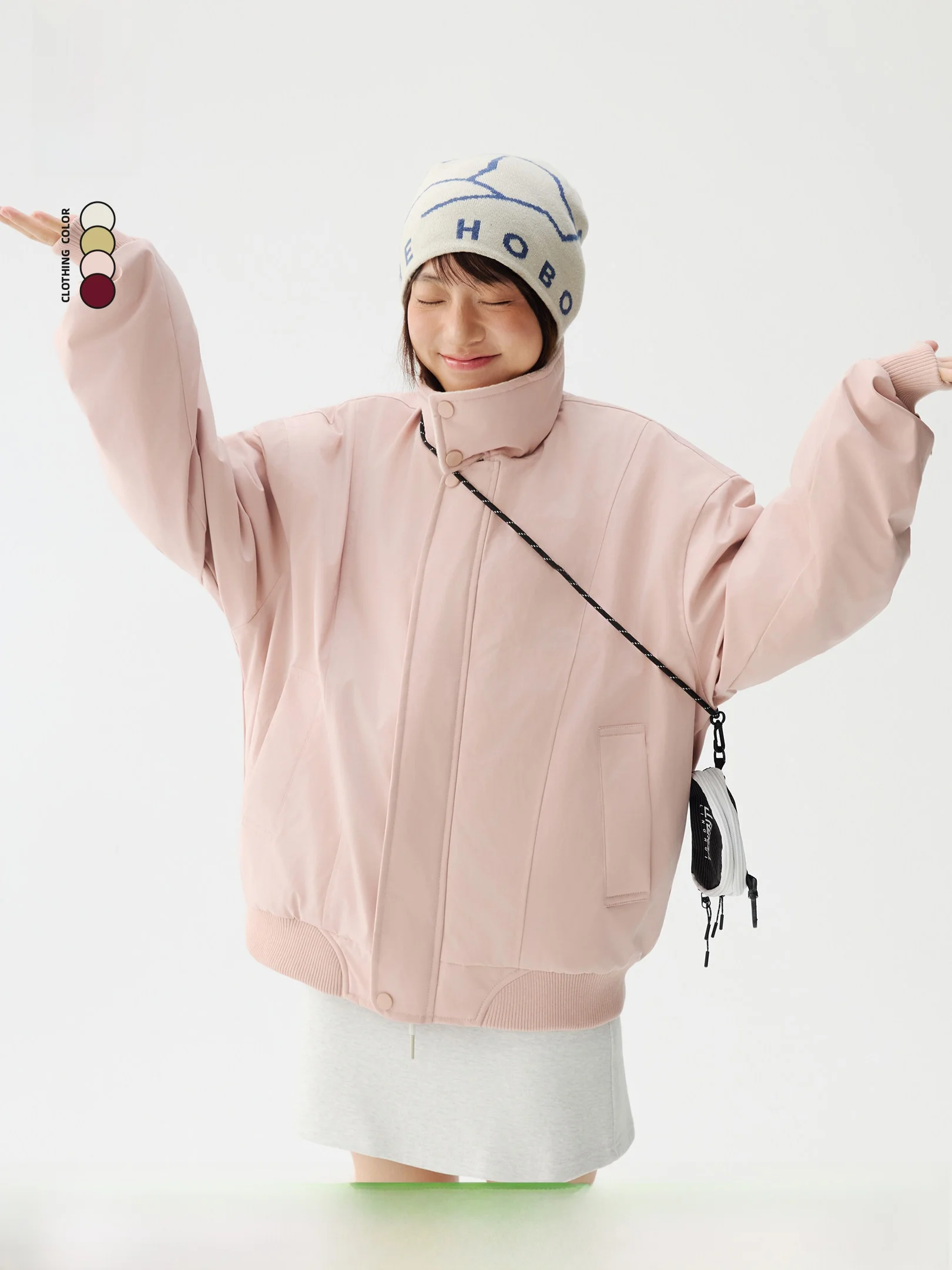 

OWOX Women's Thiened Cotton Jaet Stand Collar Warmth Winter Outerwear Bread Sle Coat Street Sport Casual Loose Fit Zipper