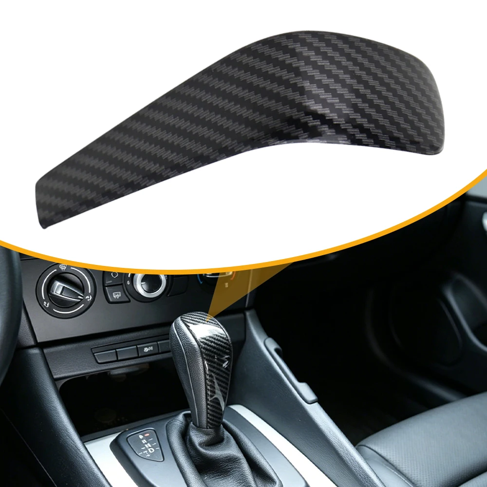 ABS Carbon Fiber Car Handbrake Sticker Gear Shift Knob Cover Shell For BMW E87 1 Series E90 E92 3 Series E84 X1
