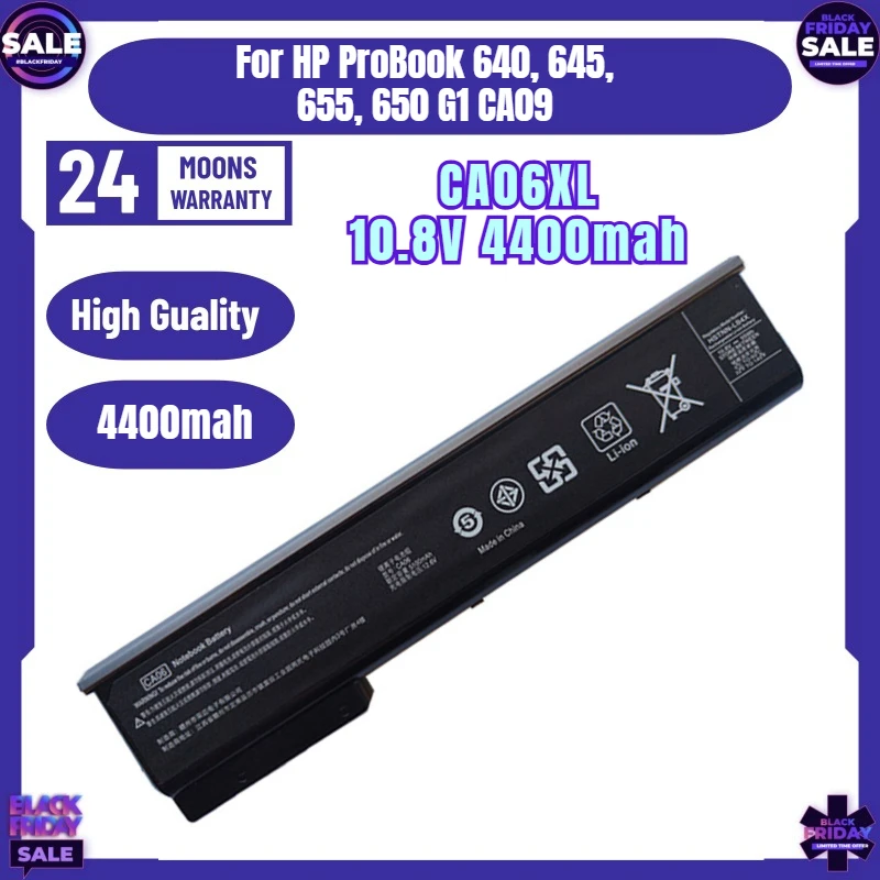 SWZY  4400mah Battery Suitable for HP ProBook 640, 645, 655, 650 G1 CA09 CA06XL Laptop Batteries