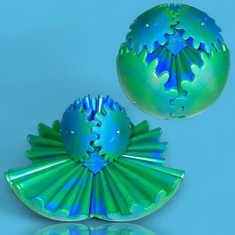 3D-gedruckter Zahnrad-Fidget-Ball oder Würfel zur Stresslinderung, Schreibtisch-Angst- und Entspannungsaktivität, Geschenk – Detail 8
