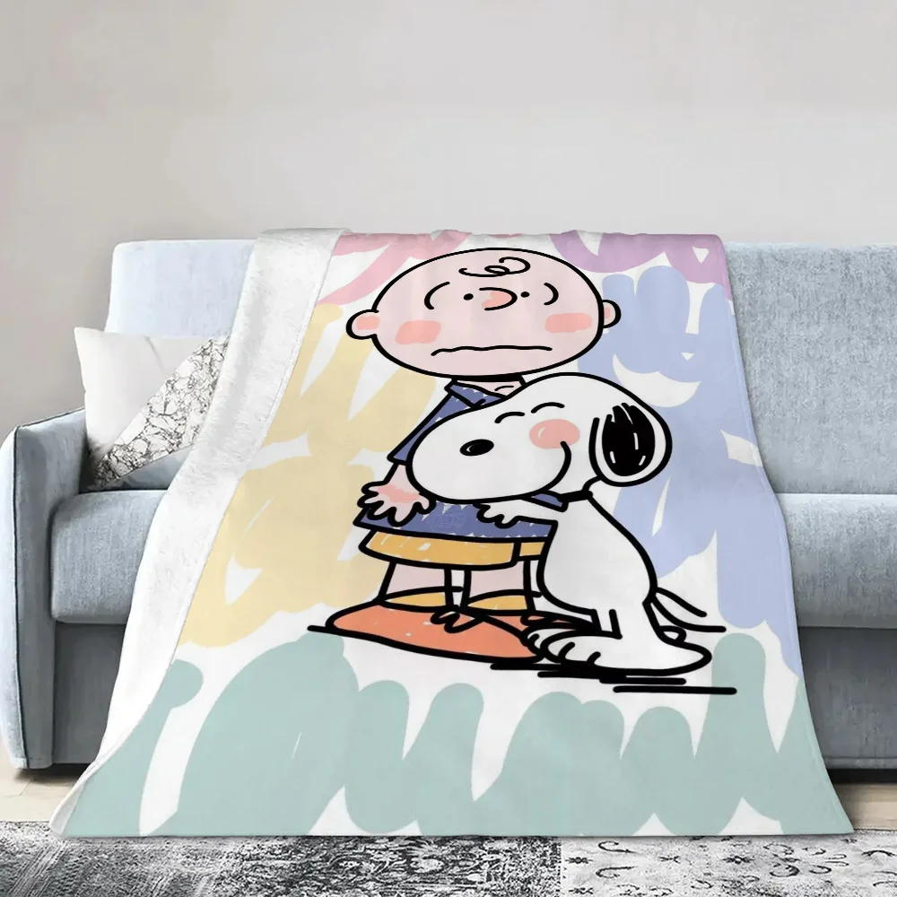 Snoopy Decorative Blankets for Sofa Blanket Fluffy Soft Blankets & Throws Nap Blanket King Size Home Interior Microfiber Bedding