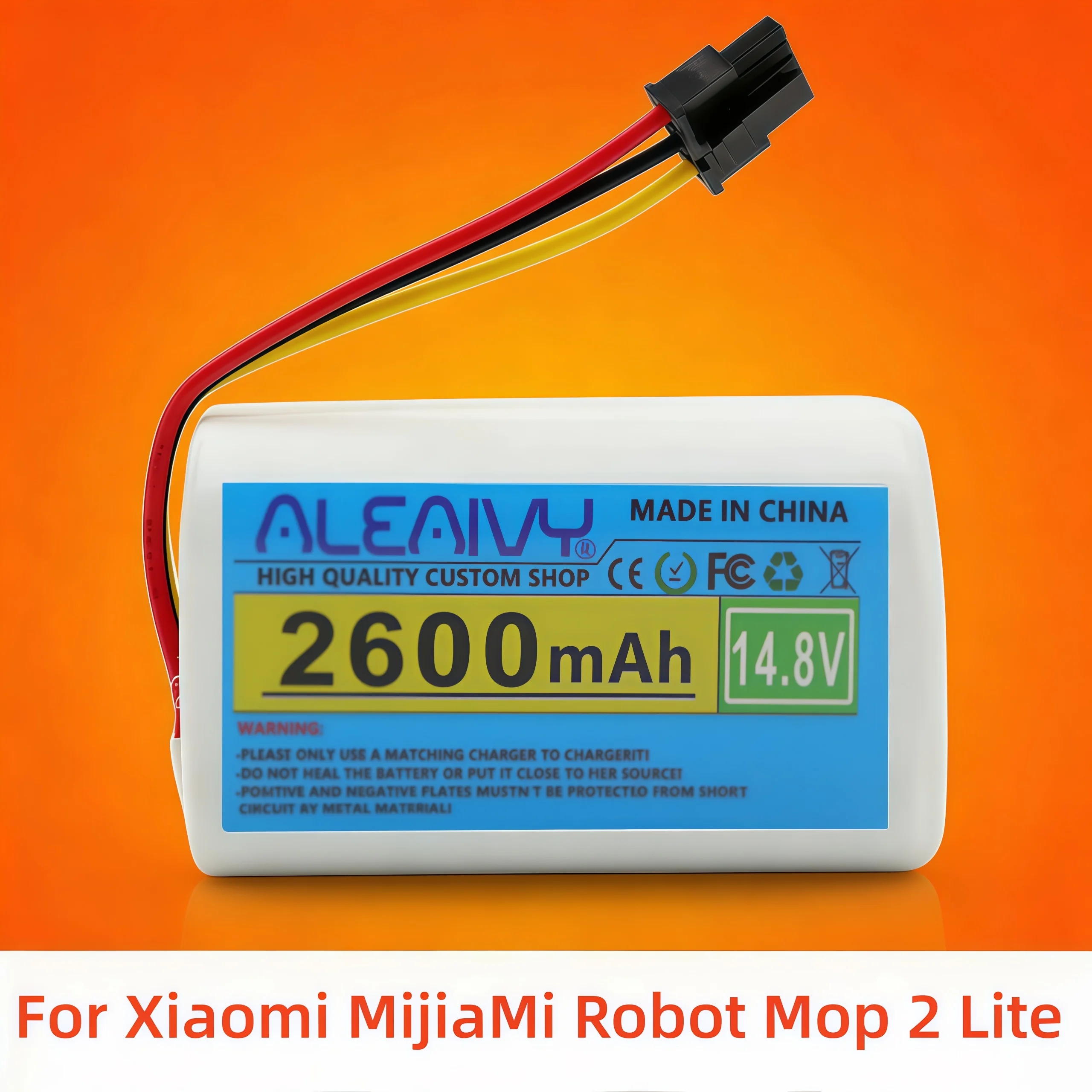 Replacement Battery for Xiaomi Robot Vacuum Mop 2 Lite MJSTL E10 E12 B11 14.4V/14.8V 2800mAh N011-4S1P Li-ion Power Supply