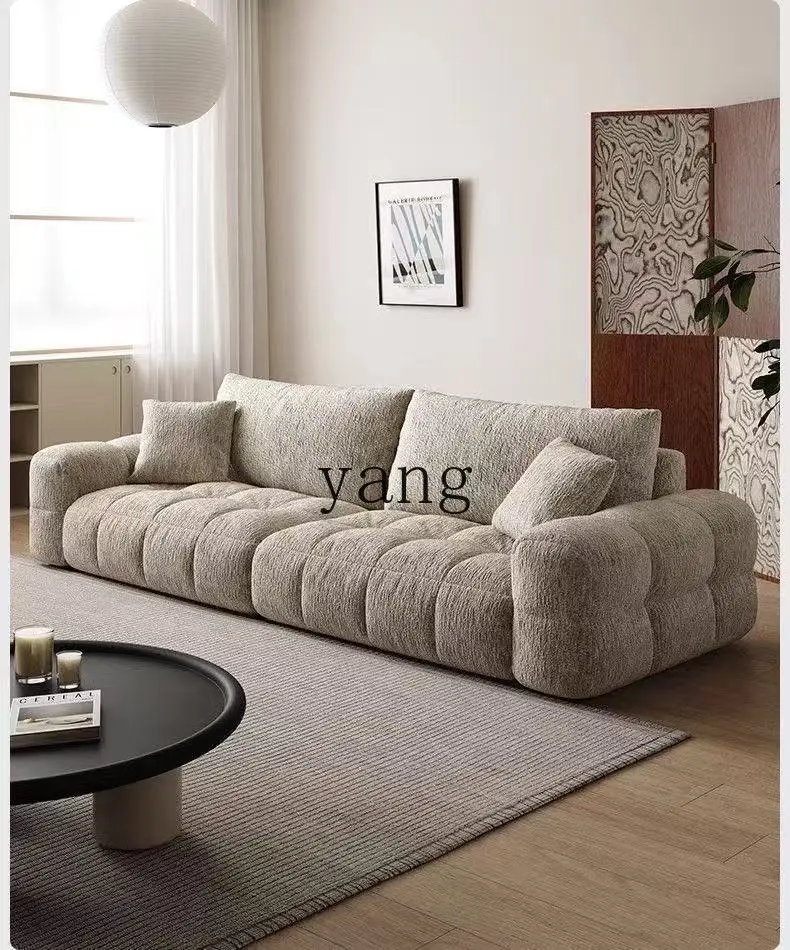 LTT living room sofa cream style household small apartment French light luxury retro straight row sofa