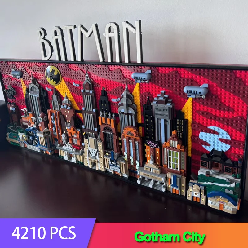 With Light The Animated Series Gotham City Skyline Building Block Model Moc 76271 Display Assembly Brick Toys For Boy Gift