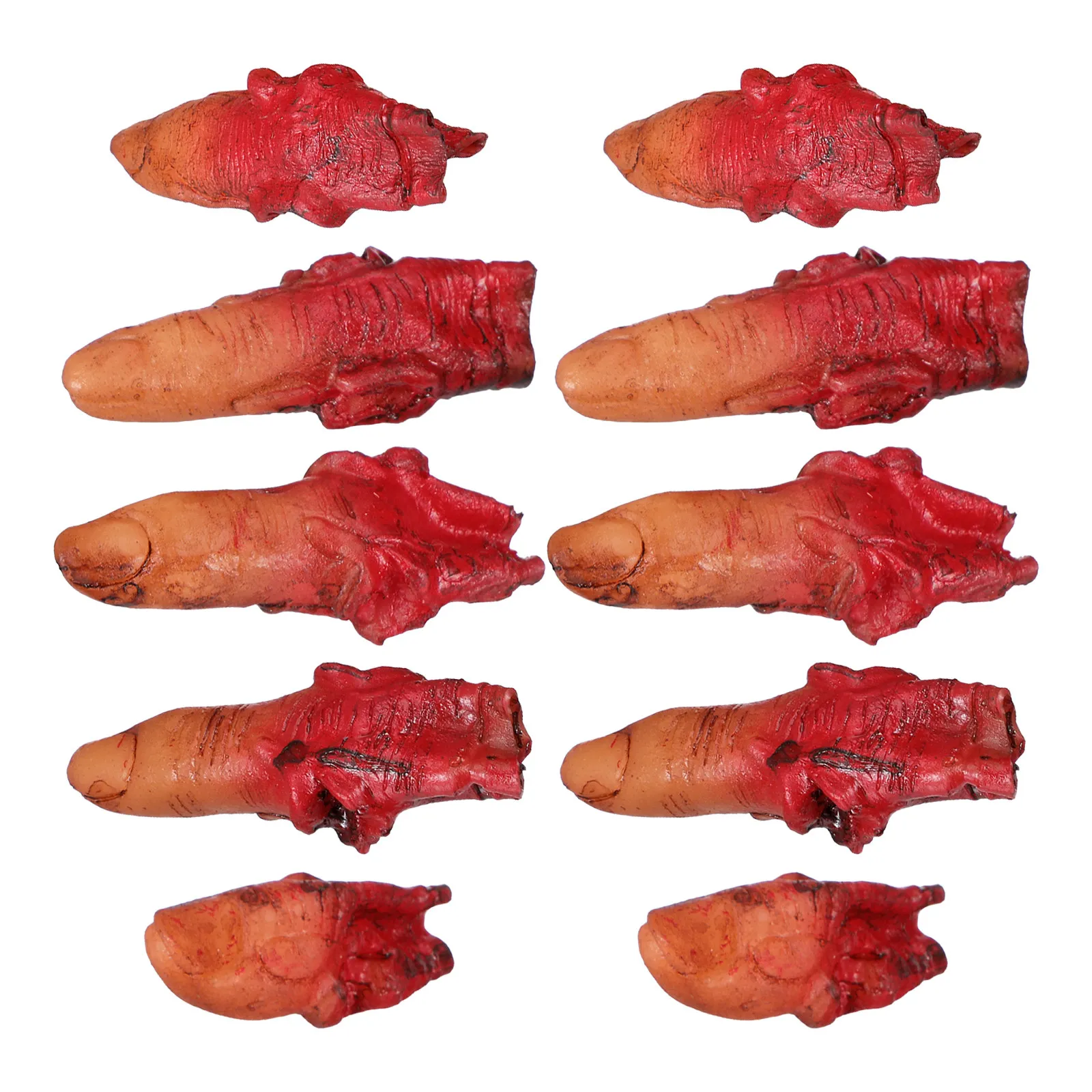 

10Pcs Halloween Severed Finger Bloody Fake Fingers Horror Props Broken Body Parts Party Scary Decoration Supplies