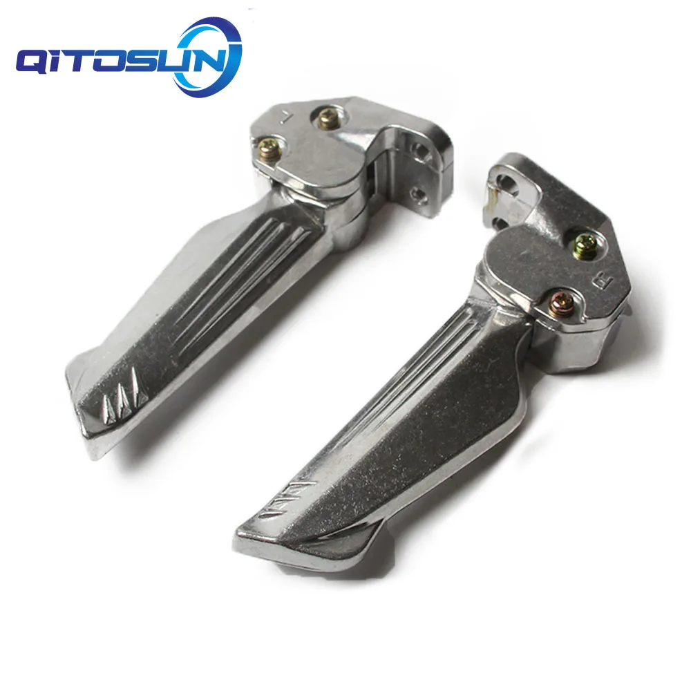 Motorbike Parts Pair Force Smax Cygnus Motorcycle Foot Pegs Pedal Automatic Telescopic Aluminum Alloy Footrests  Foot Pegs 