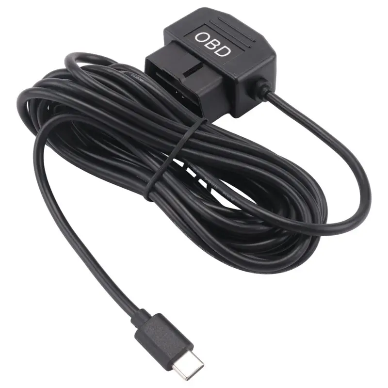 WF-Dash Cam OBD Hardwire Set Dash Camera USB Type C Hardwire Set With OBD Power Cable For Dashcam 12-24V To 5V/3A