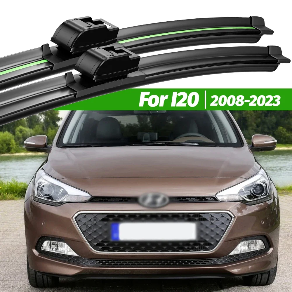 

For Hyundai I20 2008-2023 2pcs Front Windshield Wiper Blades 2009 2010 2011 2012 2014 2018 2020 Windscreen Window Accessories