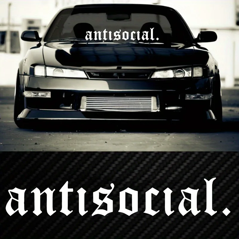 Autocollants antisociaux pour voiture, autocollant décoratif en vinyle, imperméable, à la mode, accessoires de style de voiture amusants