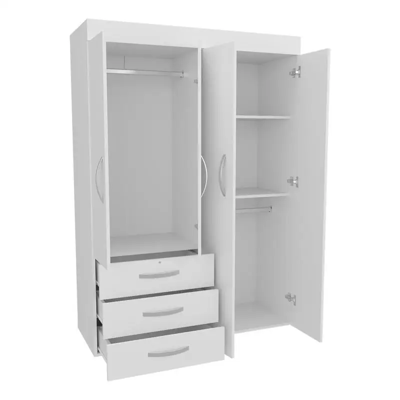 خزانة مخملية بيضاء متنقلة لتخزين وتنظيم غرفة النوم #3