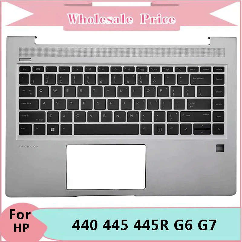 

New Original For HP ProBook 440 445 445R G6 G7 ZHAN 66 PRO 14 G2 G3 Laptop Palmrest Case Keyboard US English Version Upper Cover