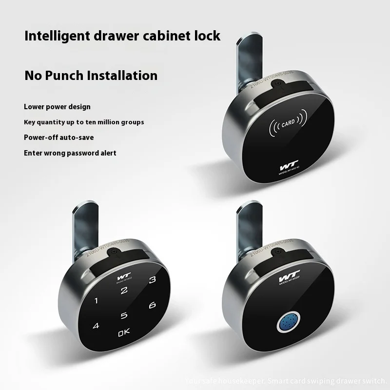 Intelligent Fingerprint Drawer Lock Bluetooth Password Lock File Cabinet Lock Mailbox Lock Long Battery Life Smart Locks